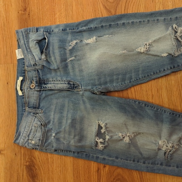 Kancan Blue Denim Distressed Skinny Jeans sz 31 - Picture 4 of 7